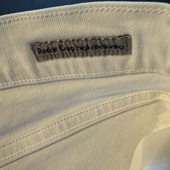 Citizens of Humanity White Denim Rocket Crop High Rise Skinny Jeans Sz 24 Preppy - Picture 7 of 9